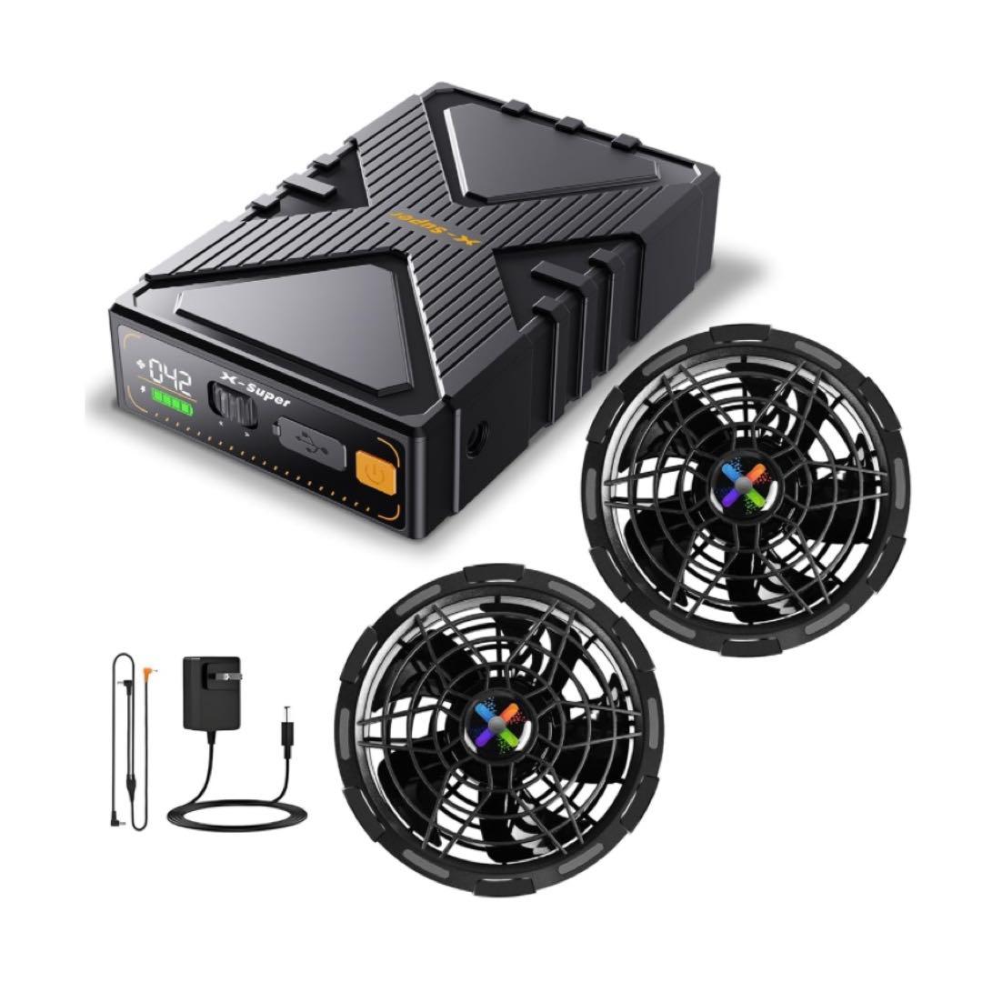 【新品】ファンバッテリーセット 42V 作業服用 デュアル電圧駆動モード