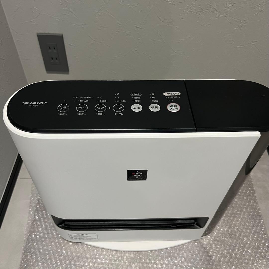 【美品】2021 SHARP 加湿セラミックファンヒーター HX-PK12-W