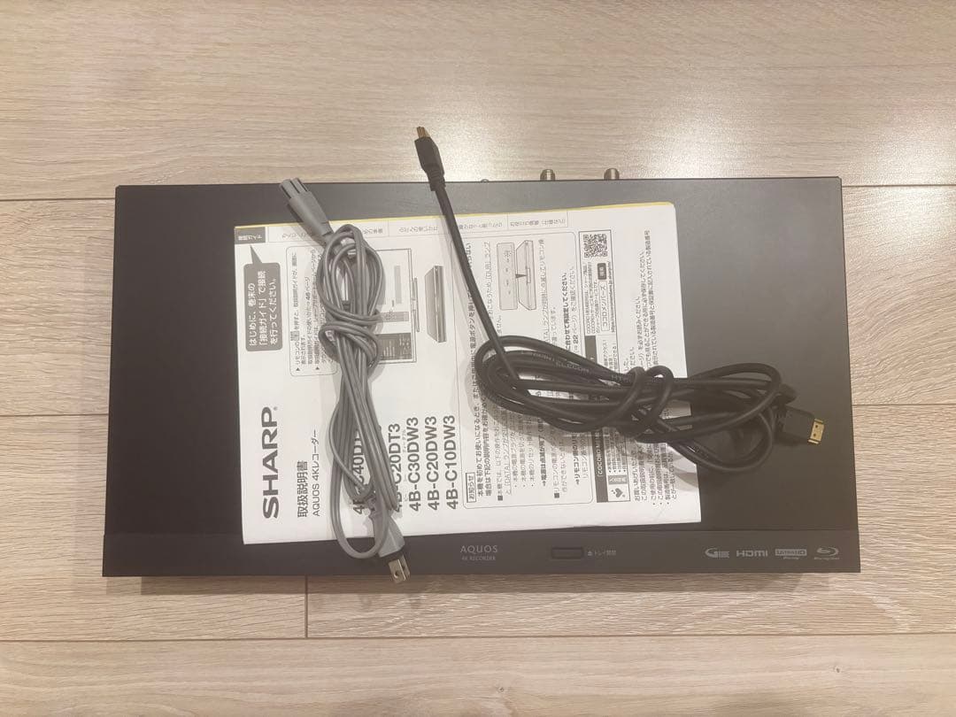 SHARP シャープ 4B-C30DT3 4K ブルーレイレコーダー 3TB
