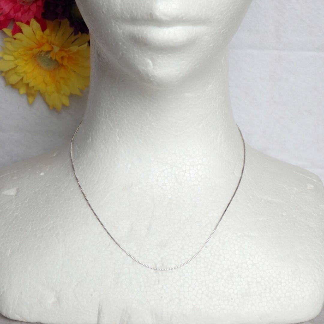 八割れ猫　プラチナネックレス　ベネチアンチェーン　フリーアジャスター付き