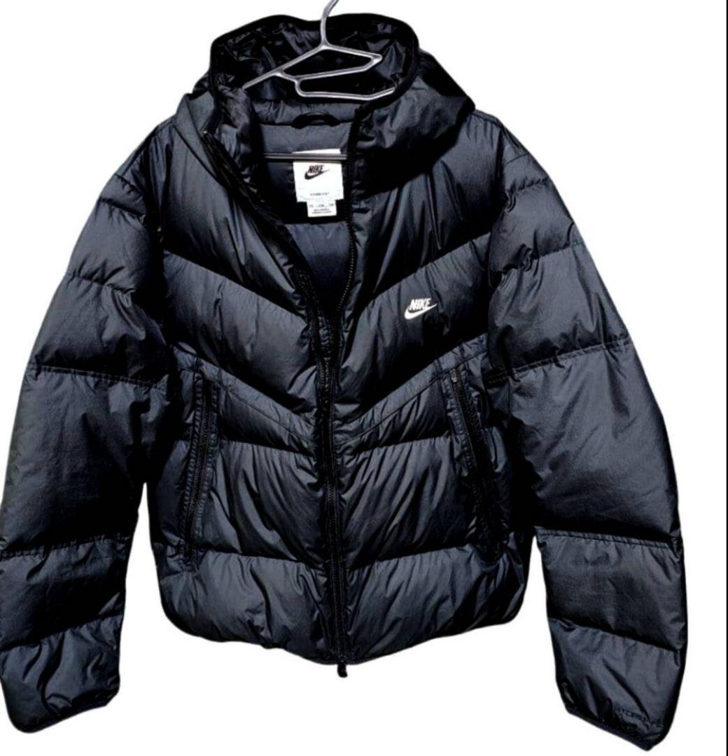 極美品 ナイキ NIKE ダウンジャケット ブラック 黒 ダウンパーカー XL