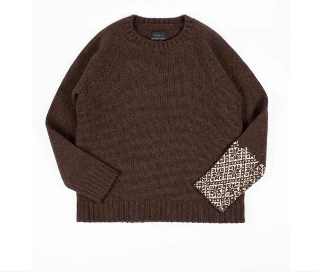 Nahyat wegenk別注n-040 ３Gセーター ダークブラウン
