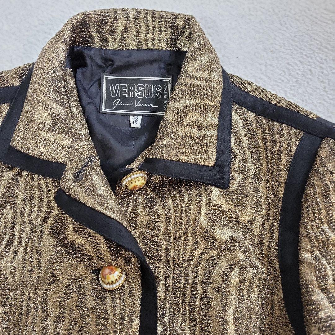 VERSUS テーラードジャケット レディース40　ゴールド