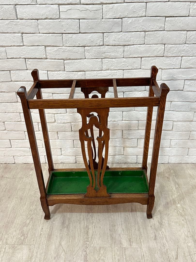 ⭐️【ディー】イギリス　アンティーク　傘立て　スタンド　オーク材　希少