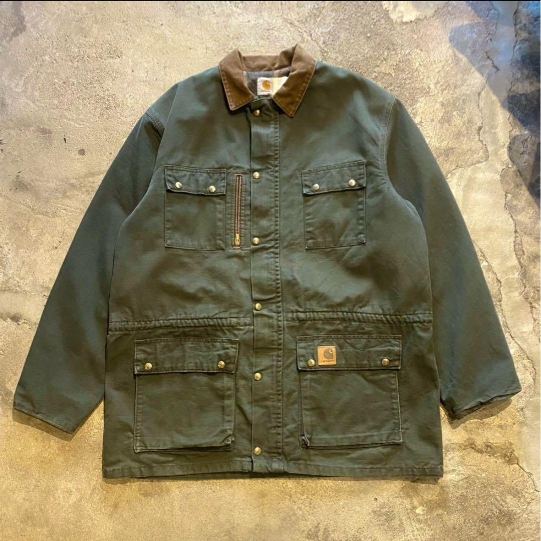 USA製 90's Carhartt/カーハート カバーオール カーキ