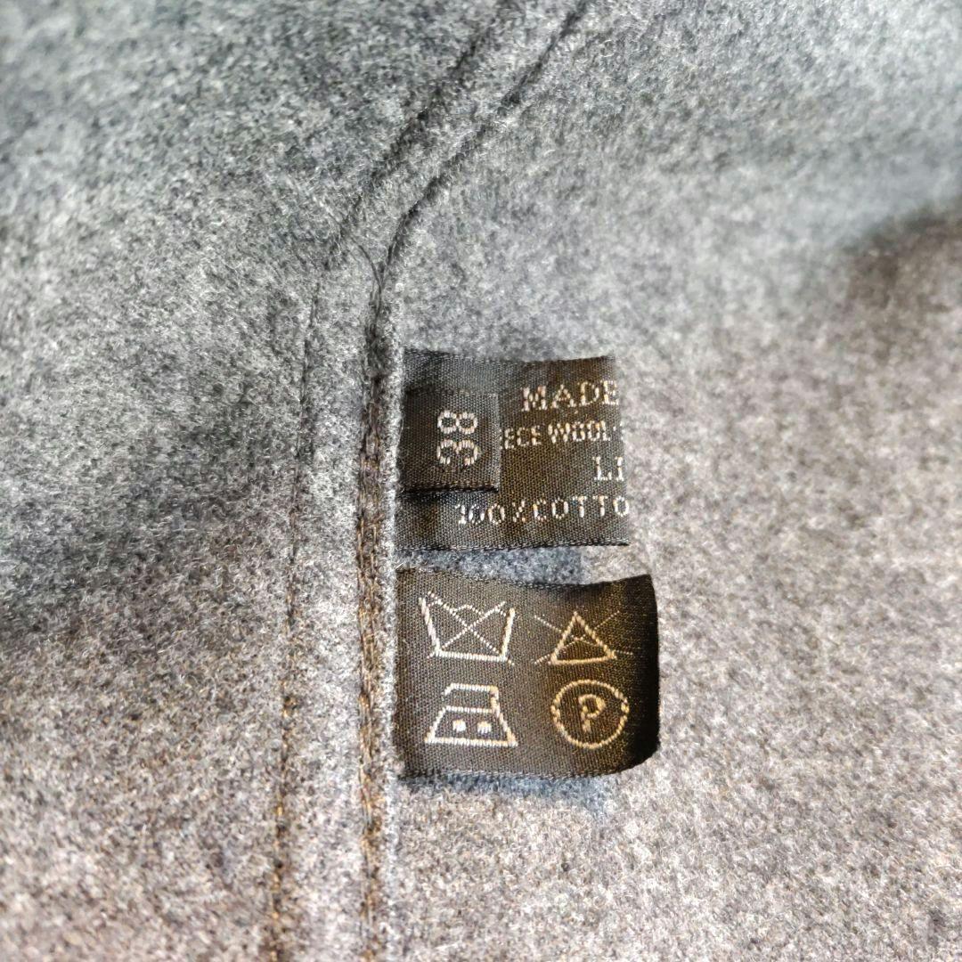 【プラダ】 ウールステンカラージャケット グレー　made in Italy