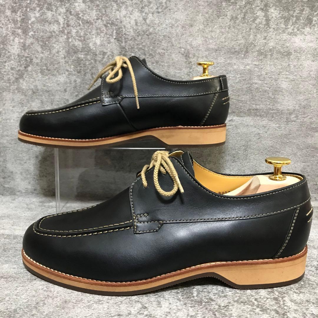 【未使用】バーバリー ロンドン モカシン レザーシューズ 25.5cm ブラック