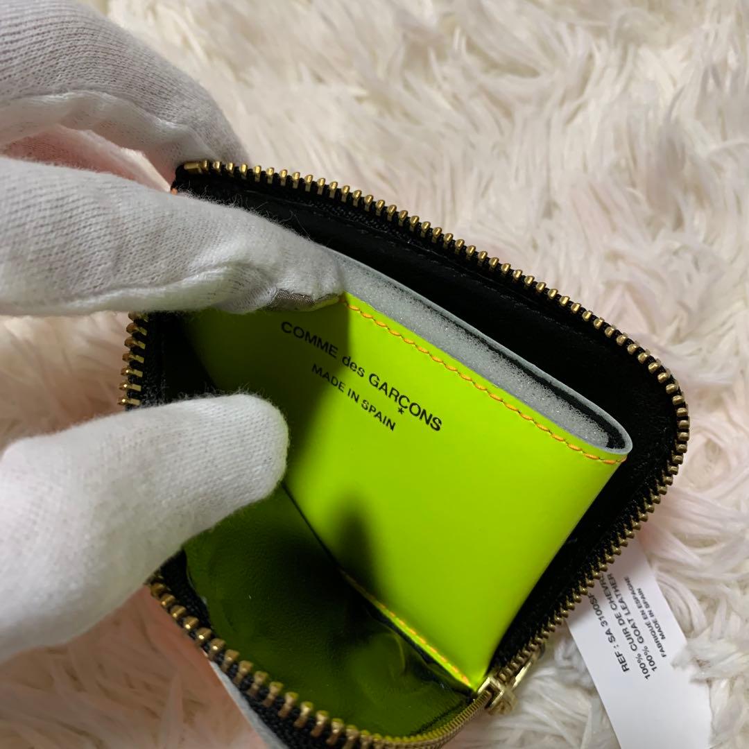 コムデギャルソン SUPER FLUO 財布　オレンジ/ピンク　SA3100SF