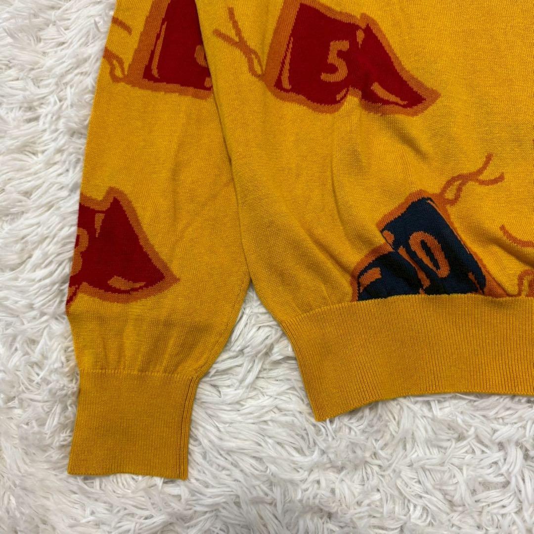 ✨XL相当✨クリスチャンディオール ニット CDロゴ 刺繍 総柄 クルーネック