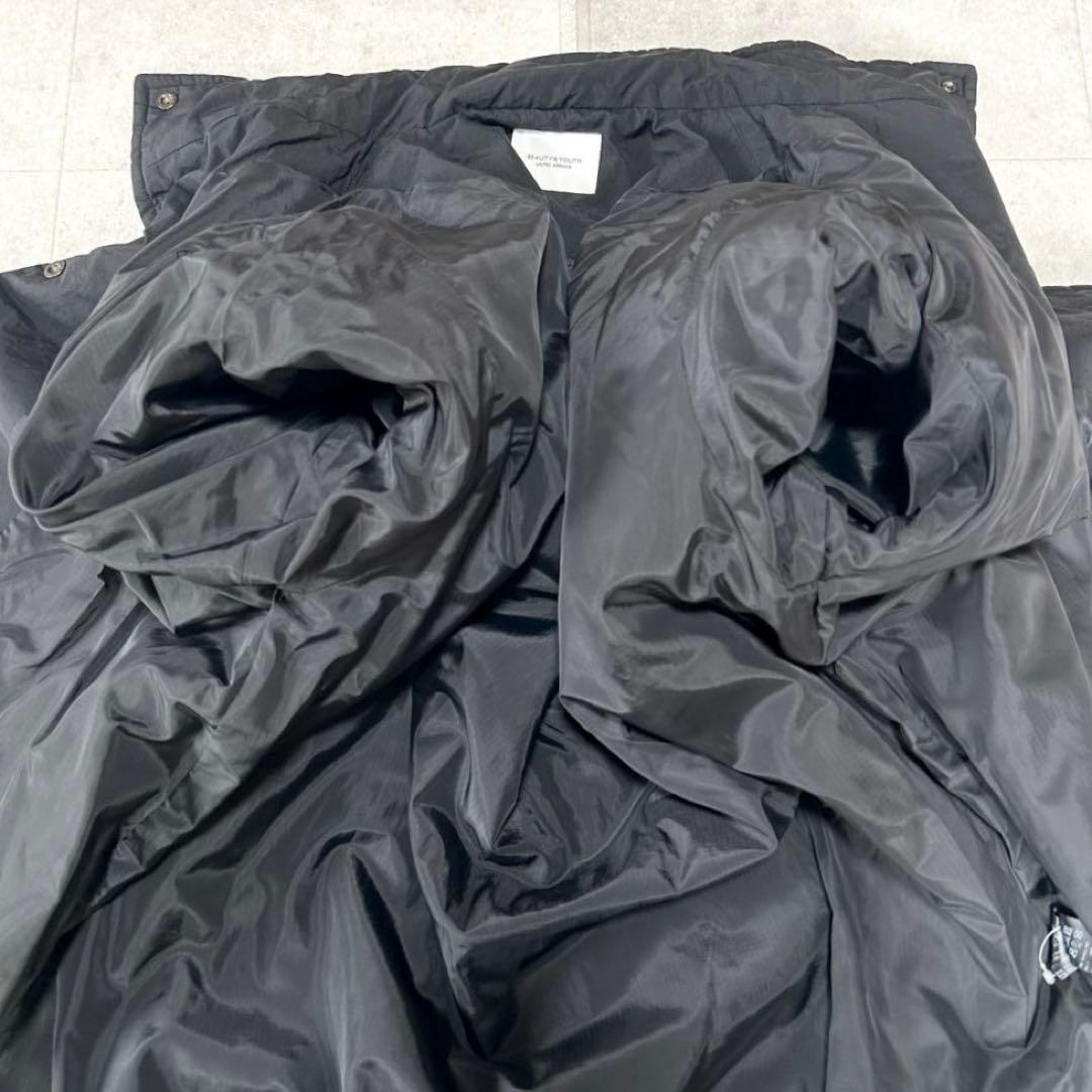 美品 ビューティ＆ユース BY ナイロンパフ スタンドドロースト ブルゾン 黒