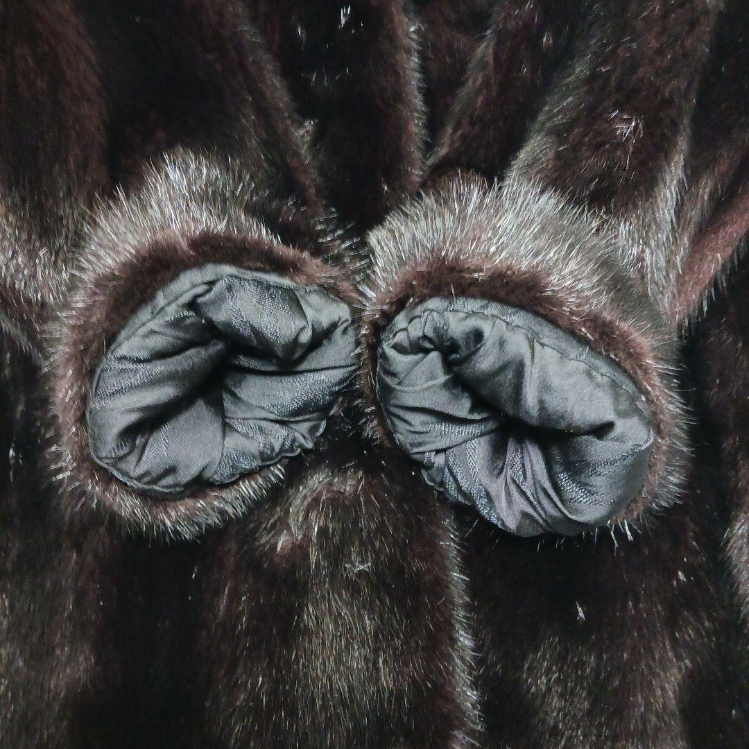 ✨最高級✨サガミンク　銀タグ　毛皮ファーコート　ブラック