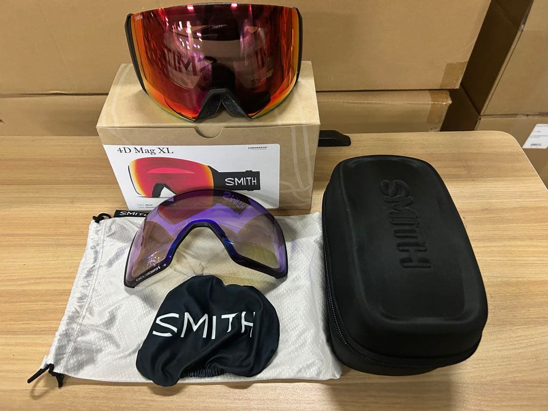 スキー・スノーボードアクセサリー SMITH 4D Mag XL Black Stan91