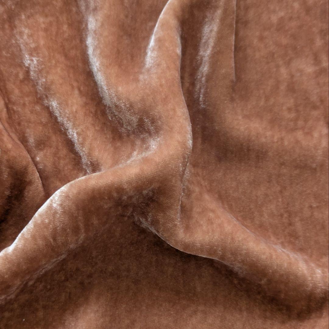 サードマガジン×mikomori シルク混 ベルベットタックパンツ L ピンク