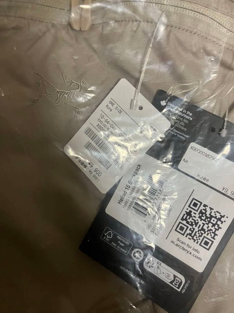 ARC'TERYX Heliad 15L Backpack Rune ベージュ