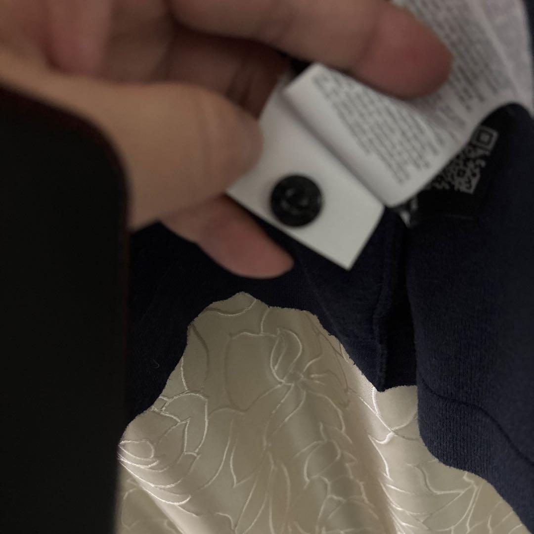 STONE  ネイビー ダブルジップアップセーター