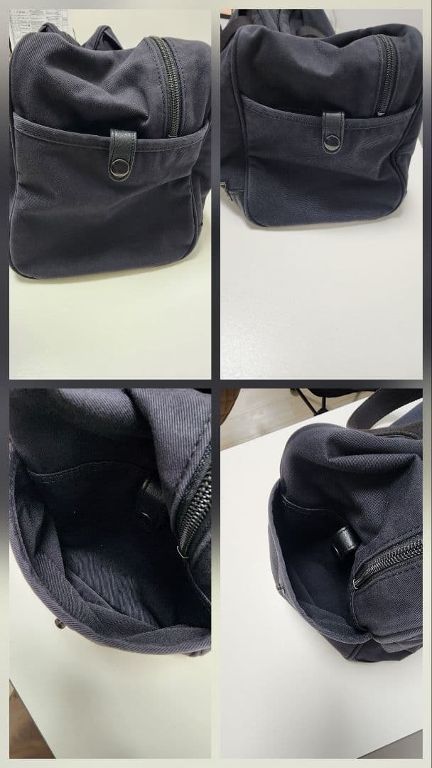 PORTER ボストンバッグ ブラック　ポーター　レザーと布のコンビ