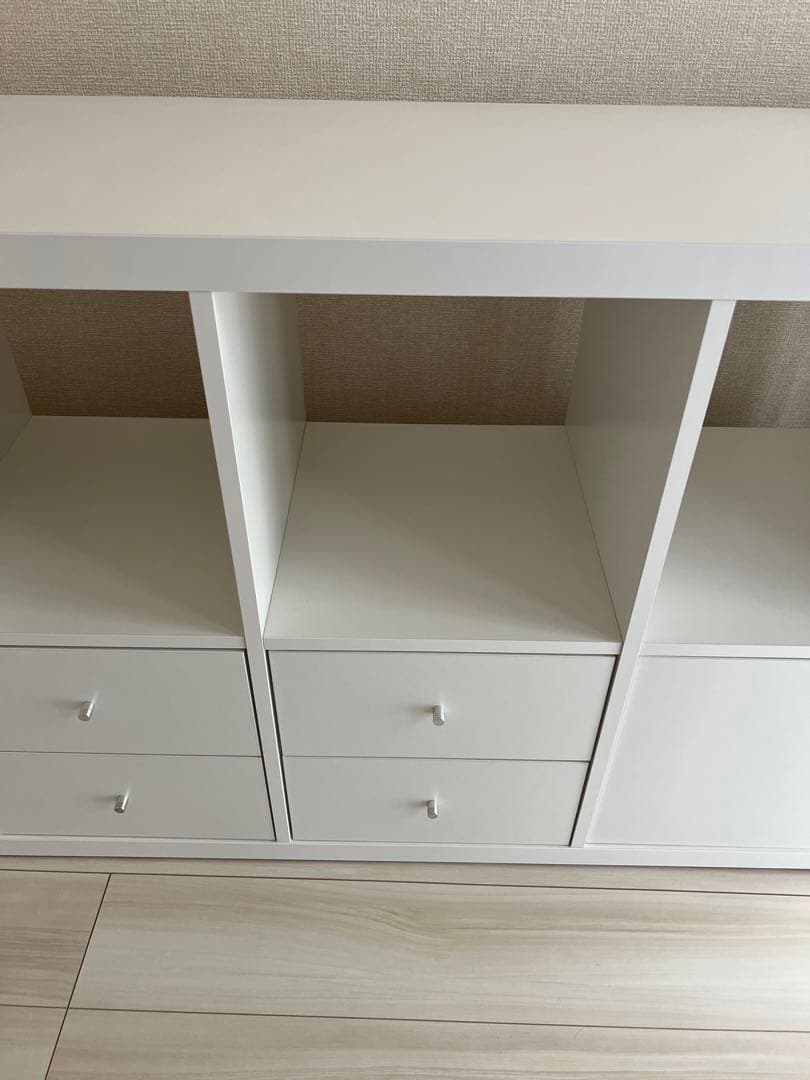 KALLAX カラックス シェルフユニット インサート4個付き, ホワイト