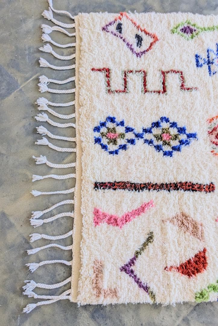 【限定セール】新品-モロッコラグ アジラルラグ-No6 104×161