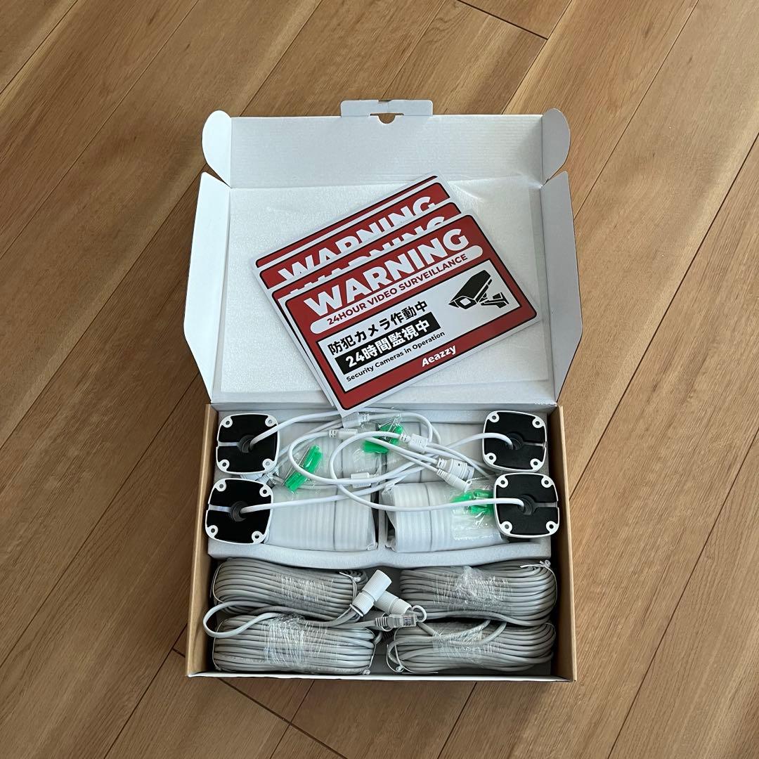 Aeazzy 防犯カメラ 4台 4K 8CH 2TB防犯システム