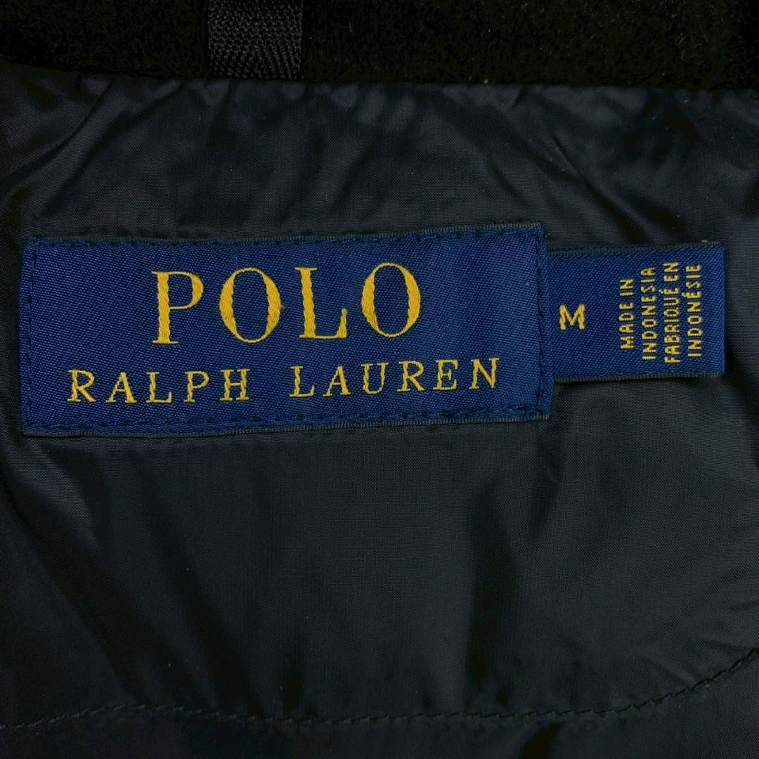 美品★ポロラルフローレン ダウンベスト ビッグポニー刺繍 ブラック M　D992