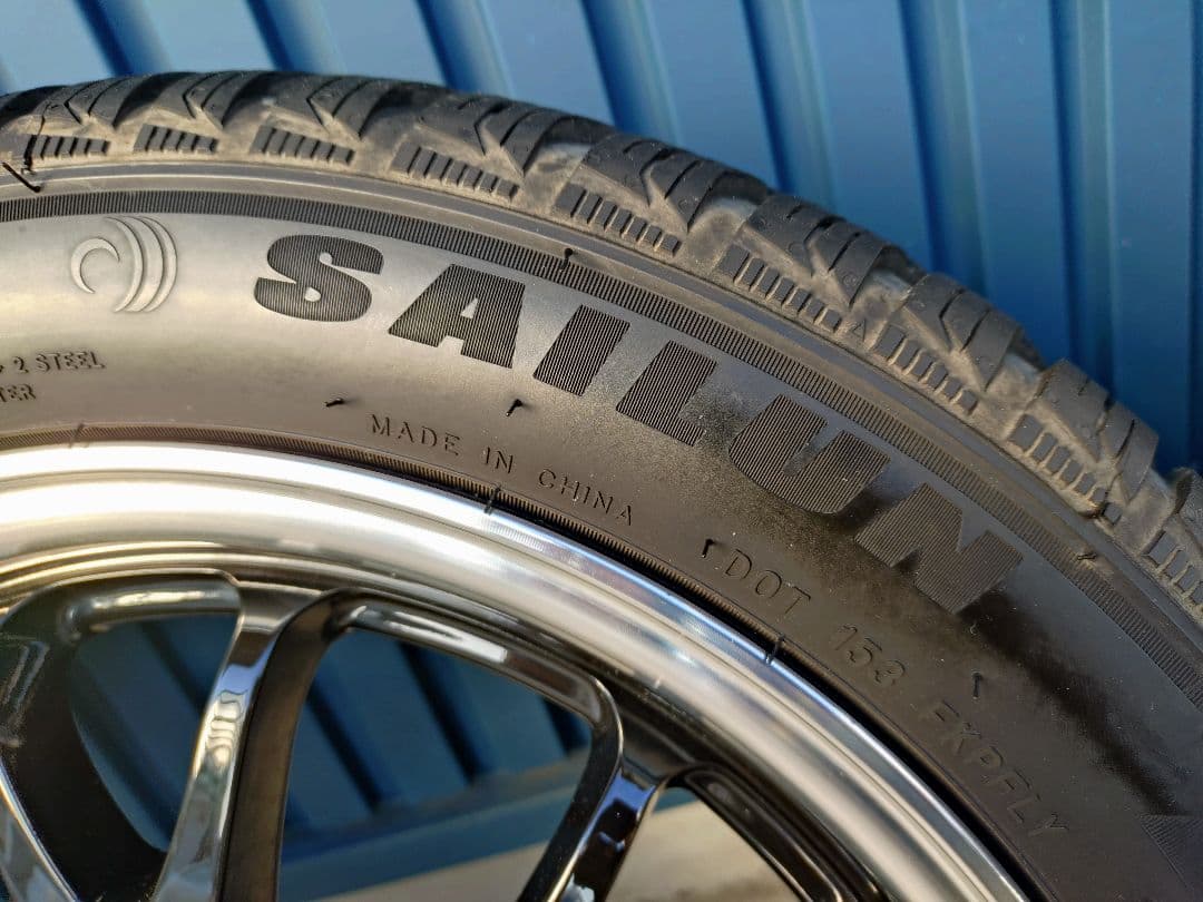 美品ホイール バリ山 スタッドレス 175/55R15 2022年製 2本分①