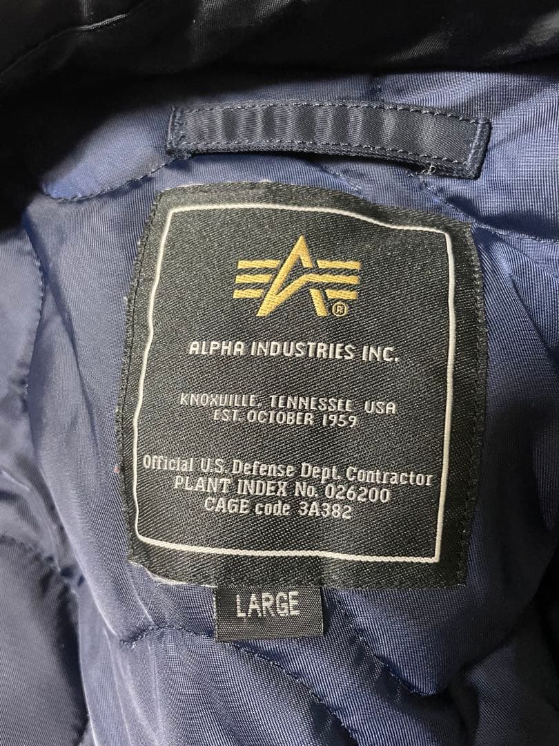 ALPHA ミリタリージャケット ネイビー　CWU-45 アルファ　ワッペン
