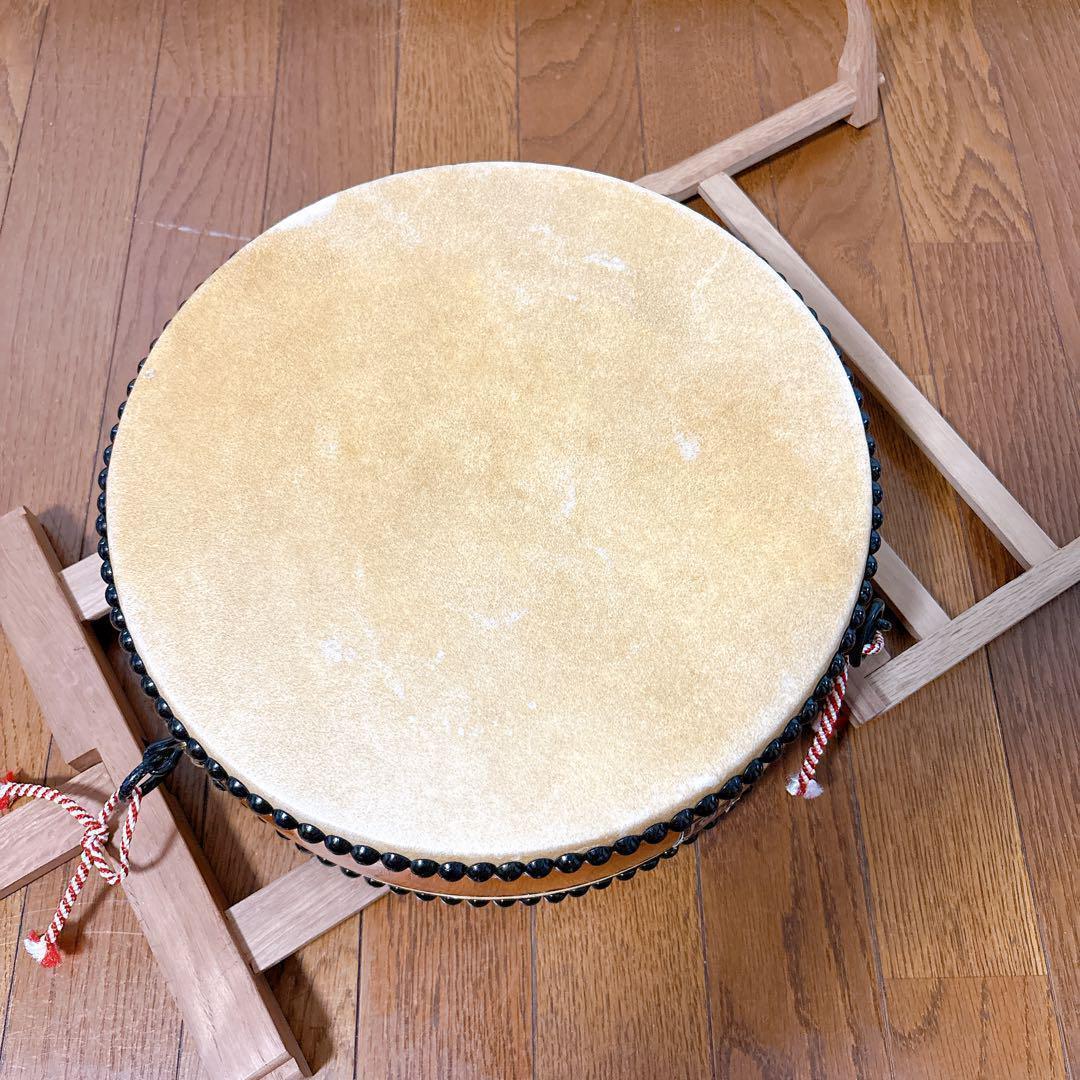 和太鼓 上鳴 かみなり 平太鼓 台座付 31㎝ 25㎝ まとめ セット