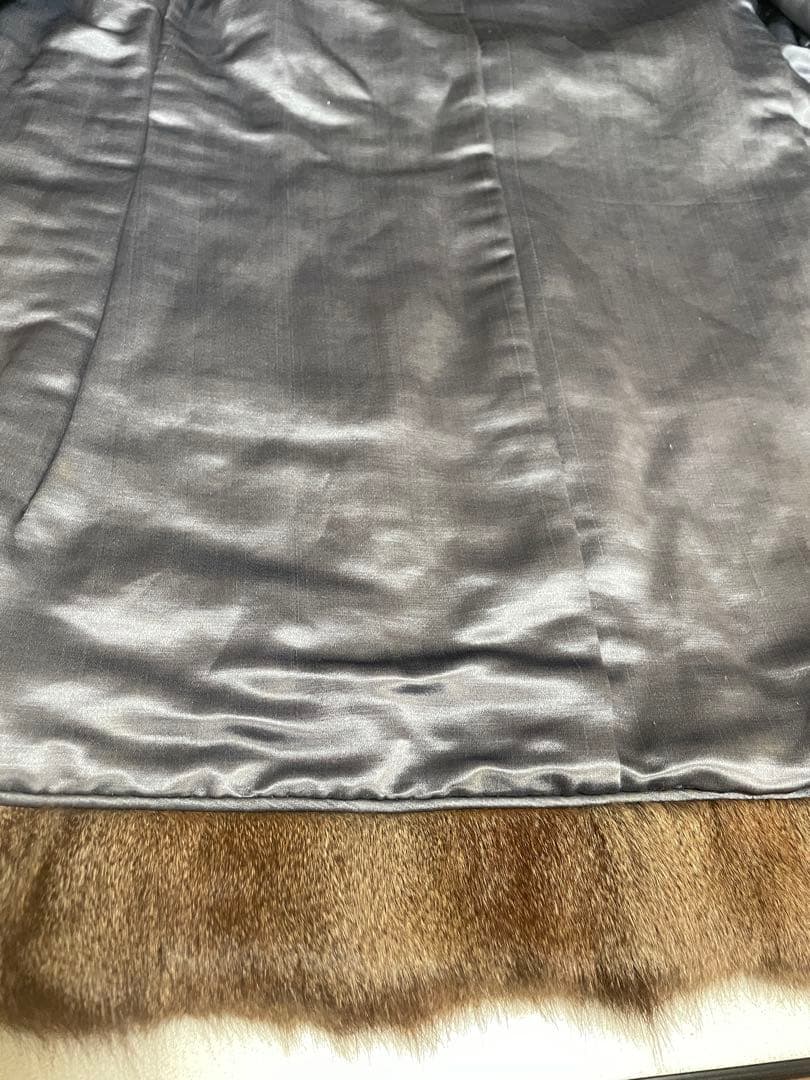 美品　孔雀 PEACOCK FEATHER ミンク　毛皮　コート　ブラウン