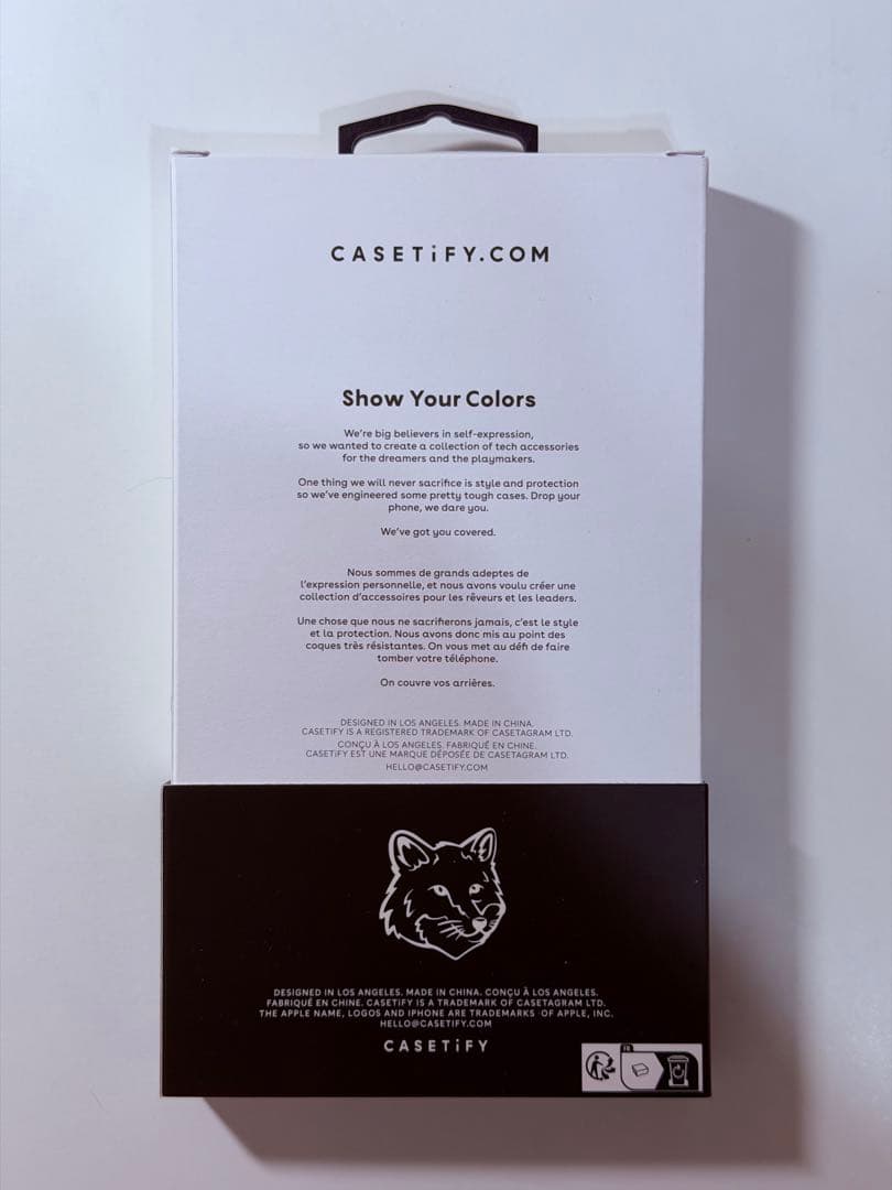 スタンド付きCASSETiFY MAISON KITSUNÉ iPhone