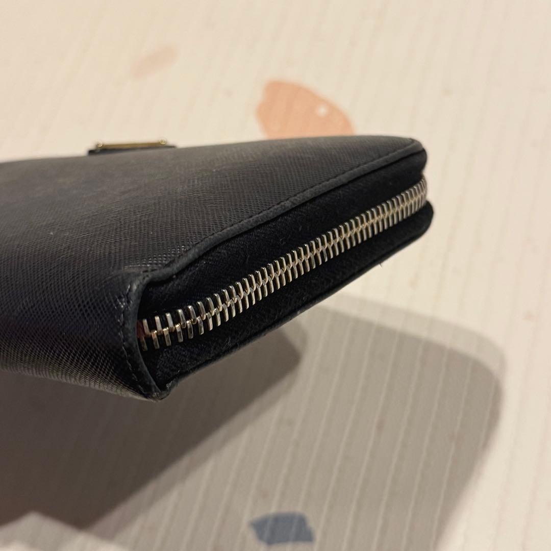 d*n様 PRADA プラダ 長財布 サフィアーノ ブラック 1M1188
