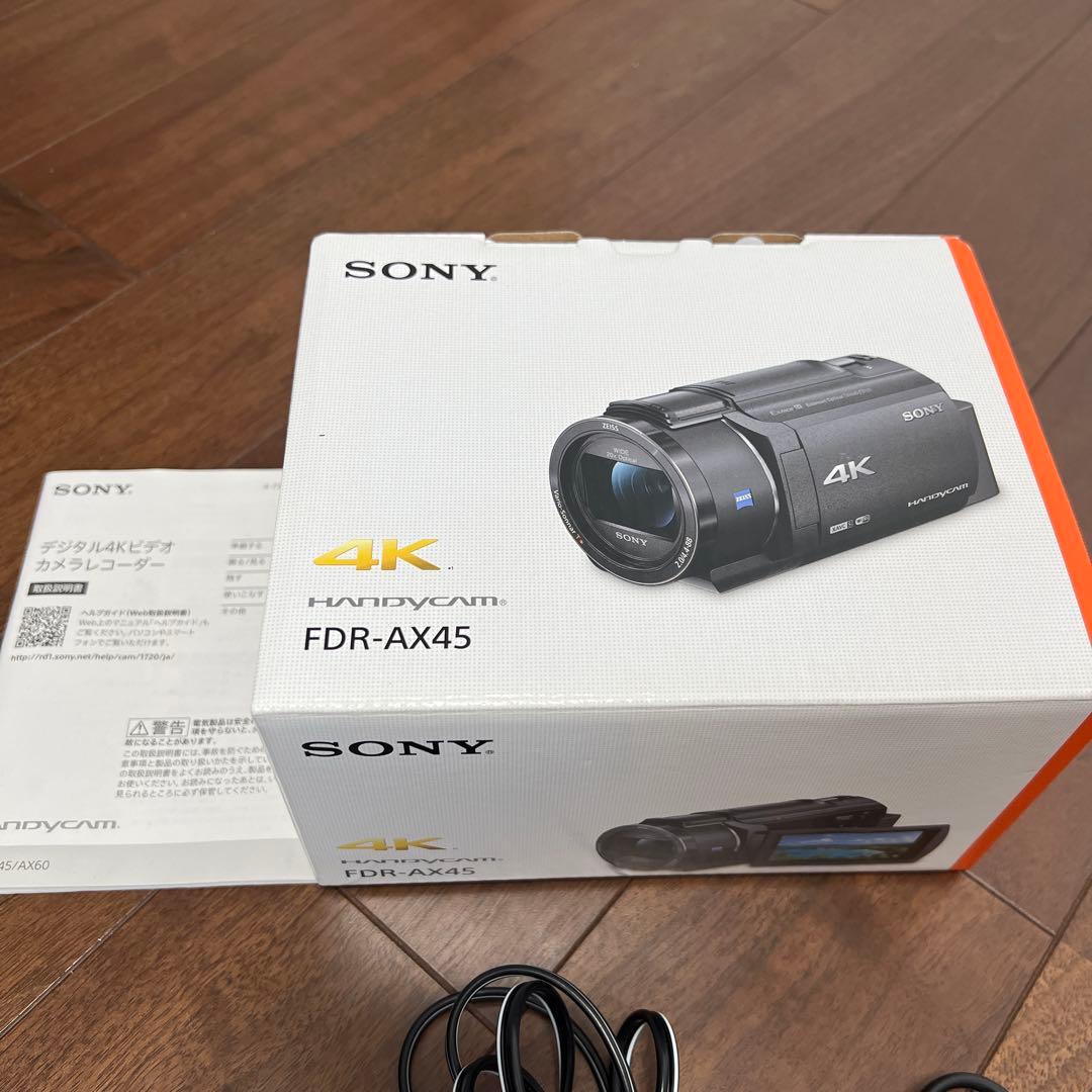 SONY FDR-AX45 4Kビデオカメラ一式とケース付き