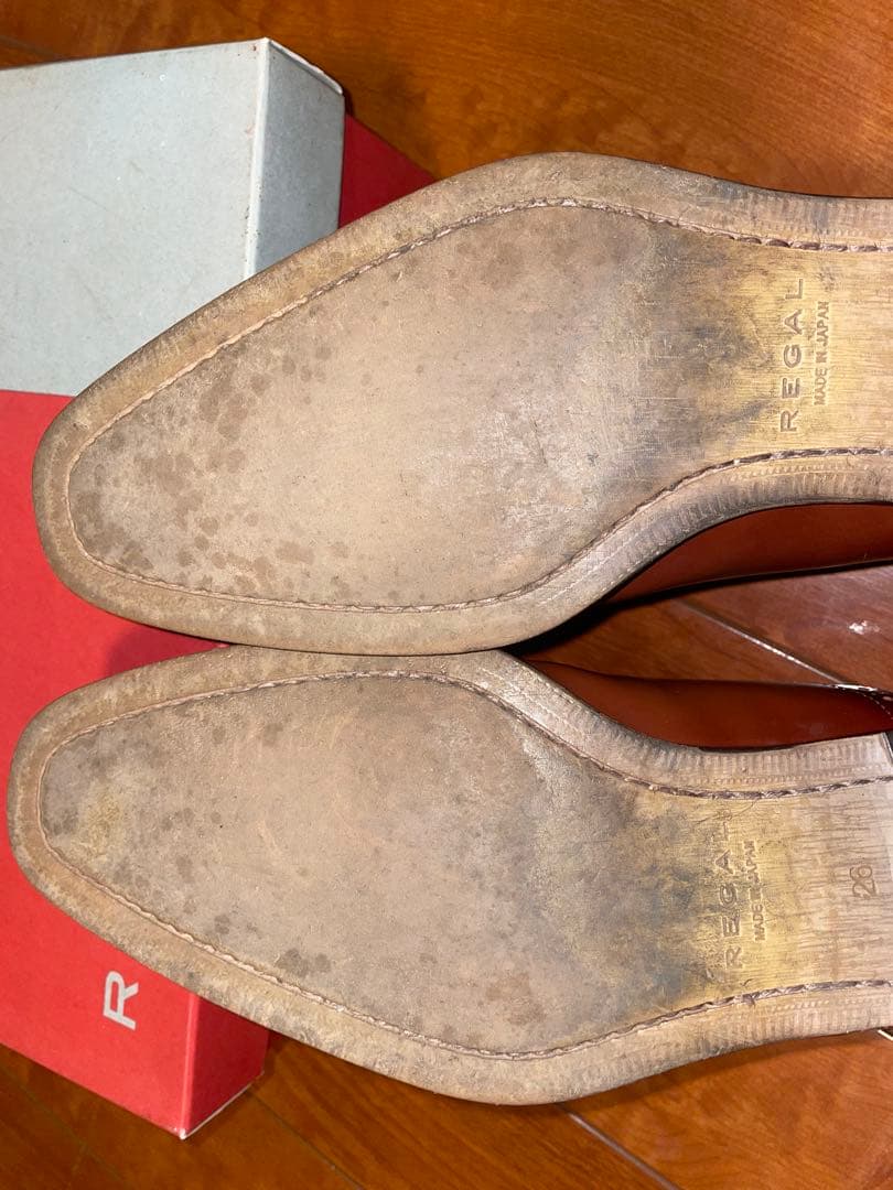 か*ね様 リーガル 122R 濃茶 26.0 ストレートチップ ビジネスシューズ