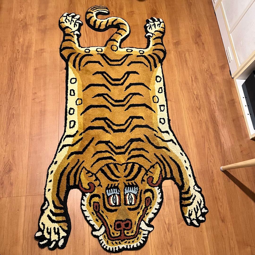 L 約160cm チベタンタイガーラグ Tibetan Tiger Rugトラ虎