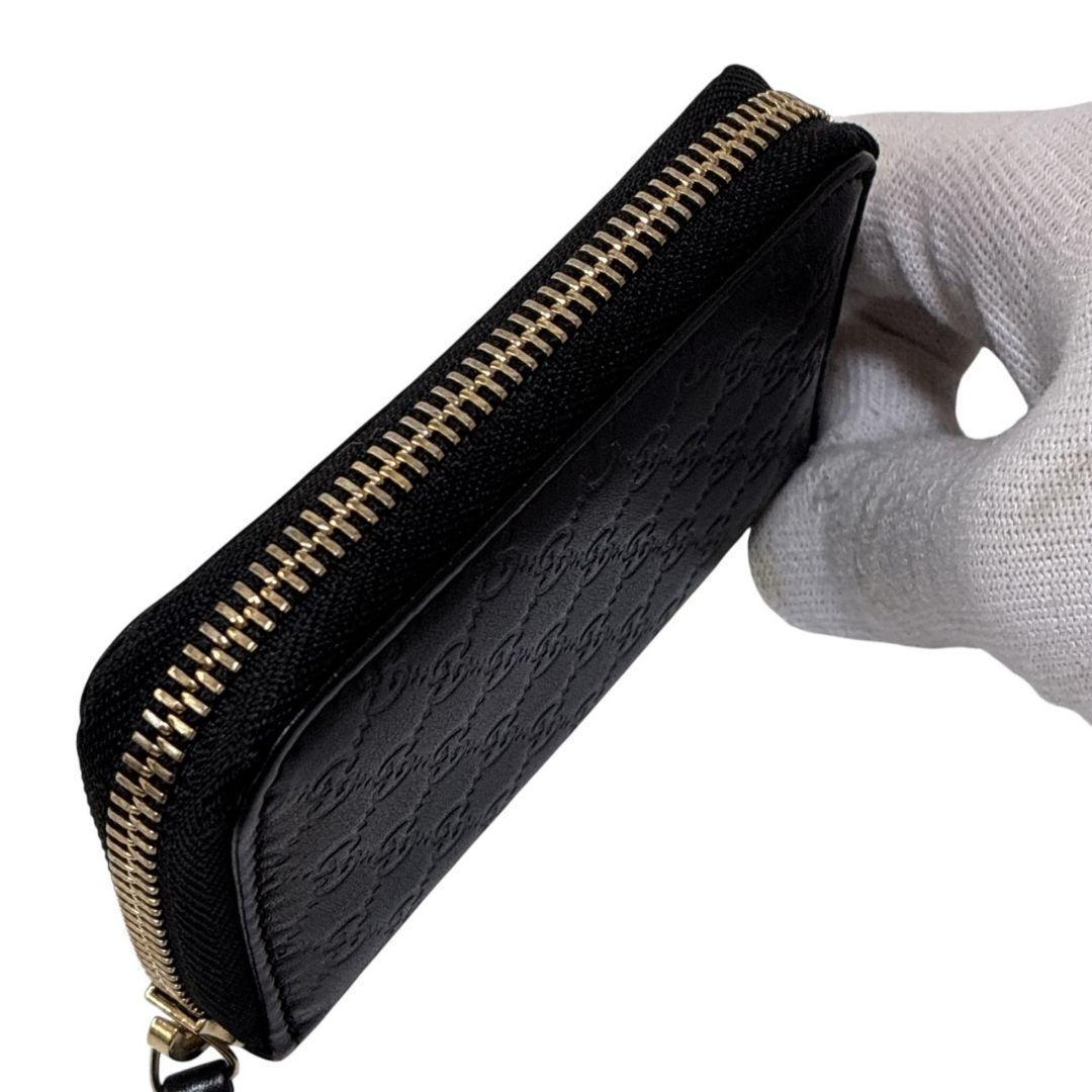 【美品】GUCCI グッチ 6連キーケース マイクログッチシマ 鍵 カード 黒