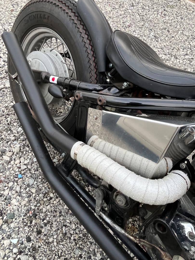 【在庫処分セール】早い者勝ち　ドラッグスター400 カチ上げ　マフラー　ブラック