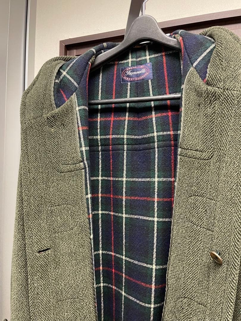 イングランド製 Faconnable ファソナブル　ヘリンボーン ダッフルコート