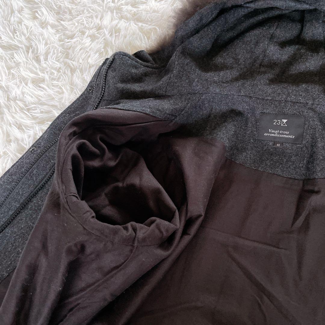 美品✨希少【23区】4way ダウンライナー モッズコート ファーフード 黒40