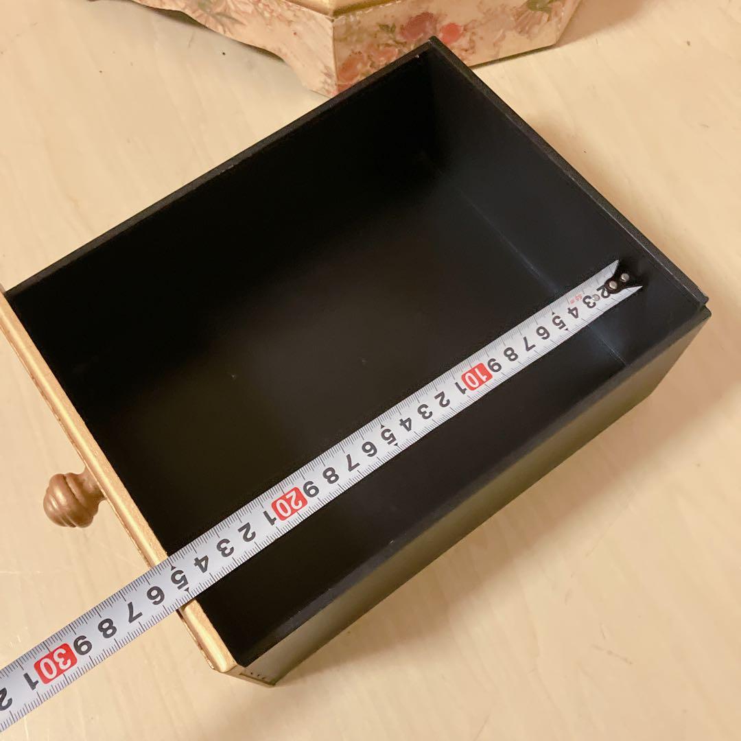 アンティーク調　5段チェスト　花柄　サイドチェスト　コンソール　飾り棚