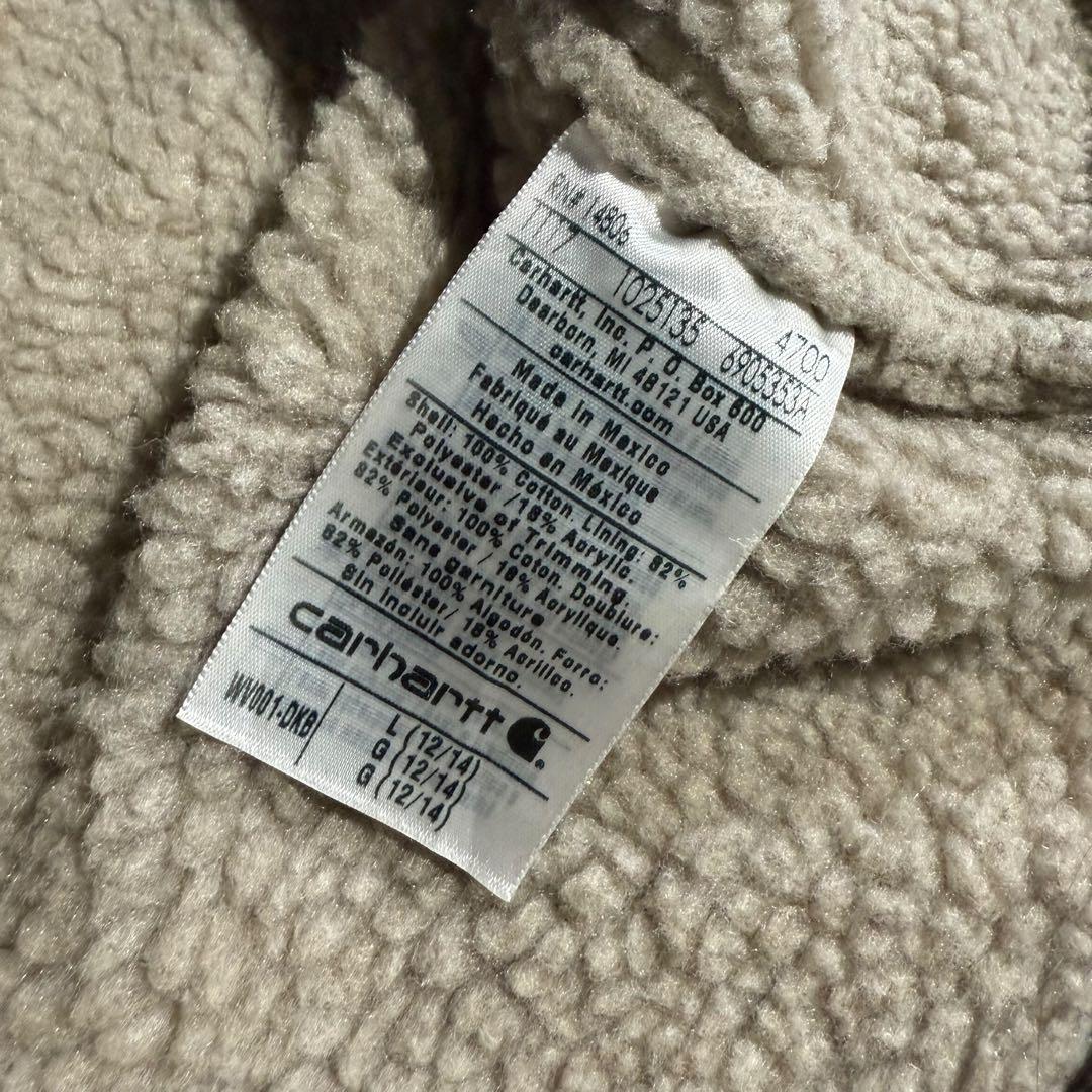 カーハート ダックベスト 裏ボア フルジップ ワークウェア ビンテージ USA