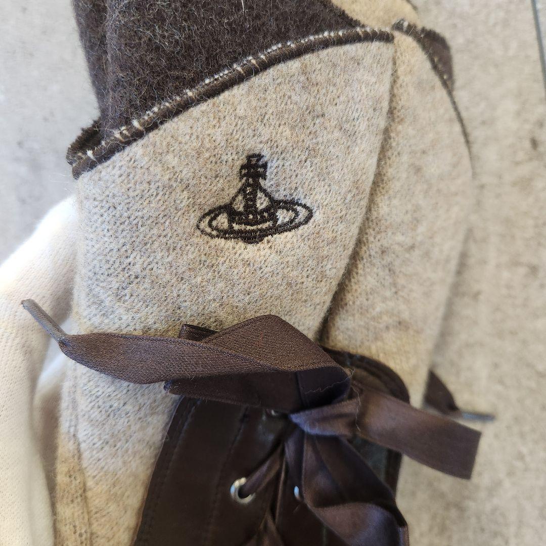 Vivienne Westwood リボン編み上げ手袋 21～22cmレディース