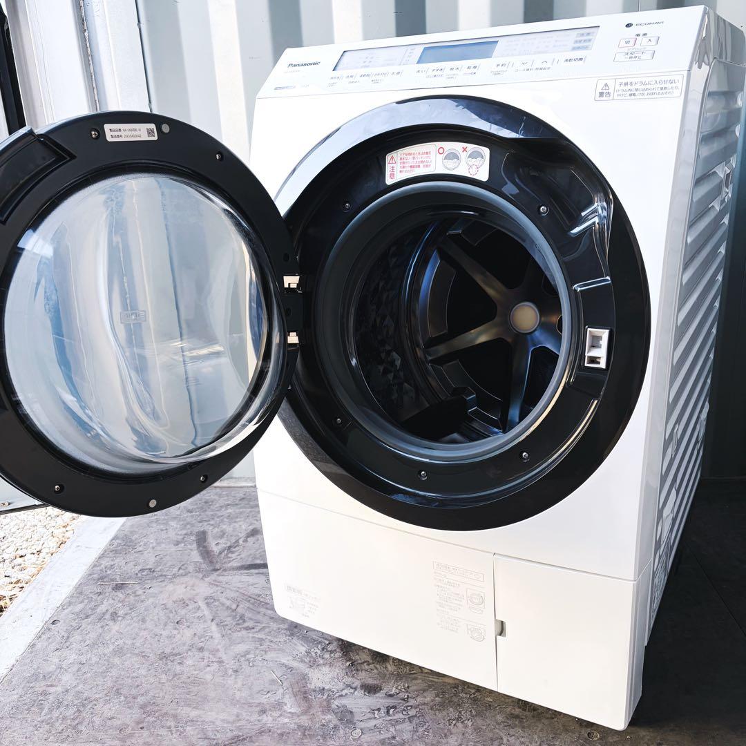 運搬取付無料！純正パナソニック自動投入機能搭載おしゃれドラム洗濯機！完動超美品！