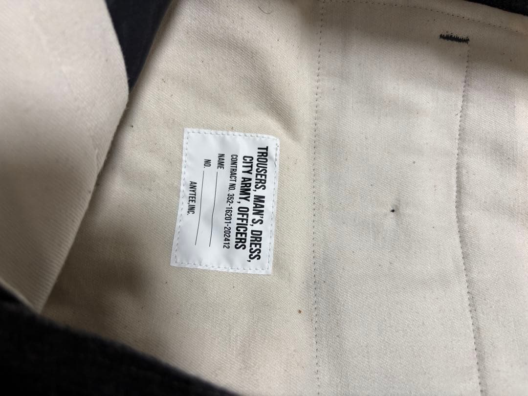 パンツ [anytee] Officer Pants_Flannel Stripe M