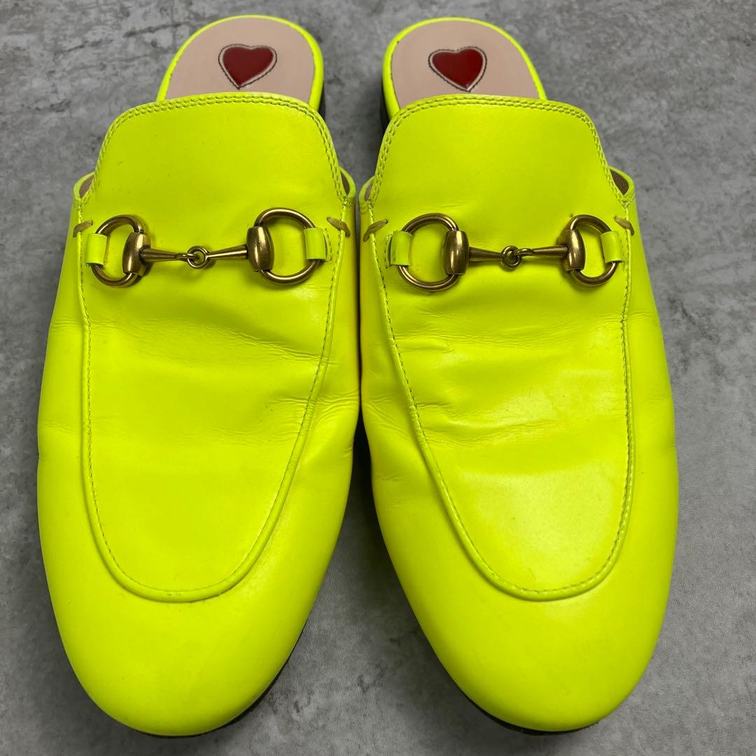GUCCI グッチ　レザー　ホースビット　プリンスタウン　36 イエロー