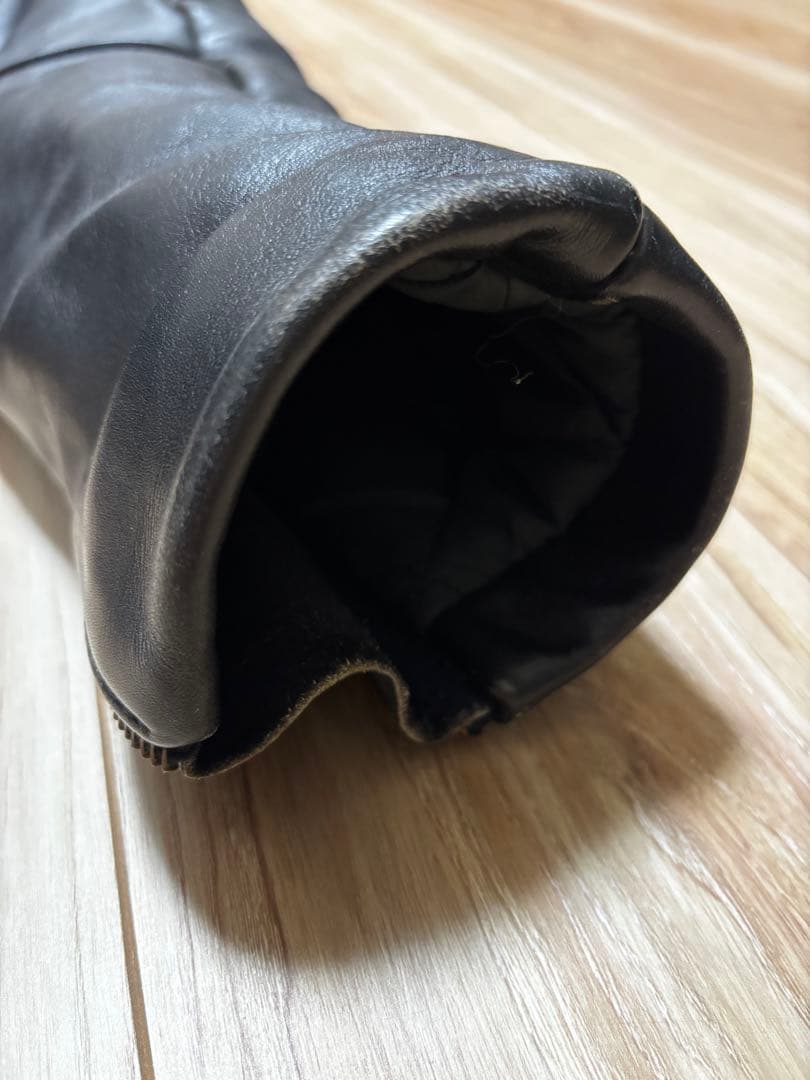 vanson ブラック レザー ライダースジャケット 40 C2