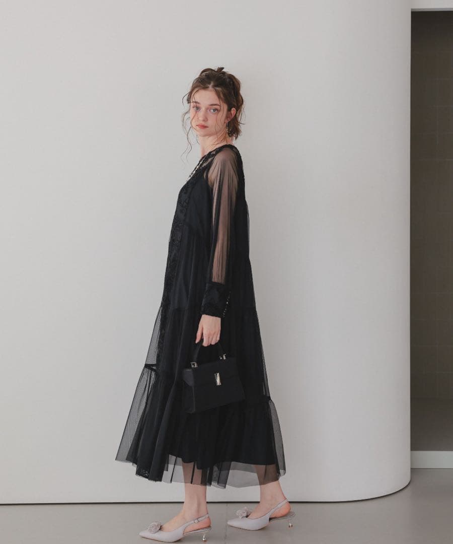 ★新品★ドリードール　モールレースサイドティアードドレス　結婚式　パーティー