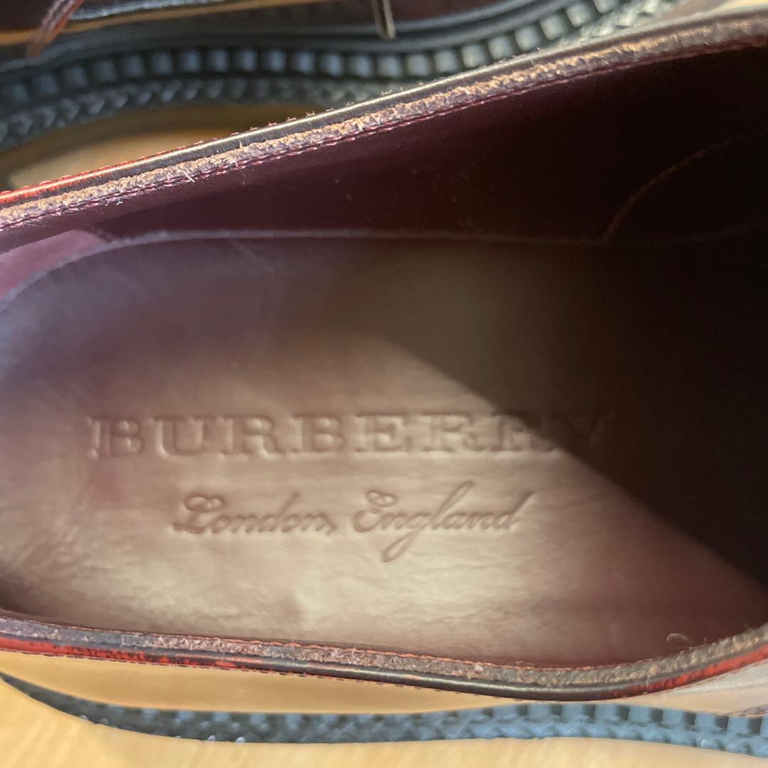 BURBERRY ダークレッド レースアップシューズ