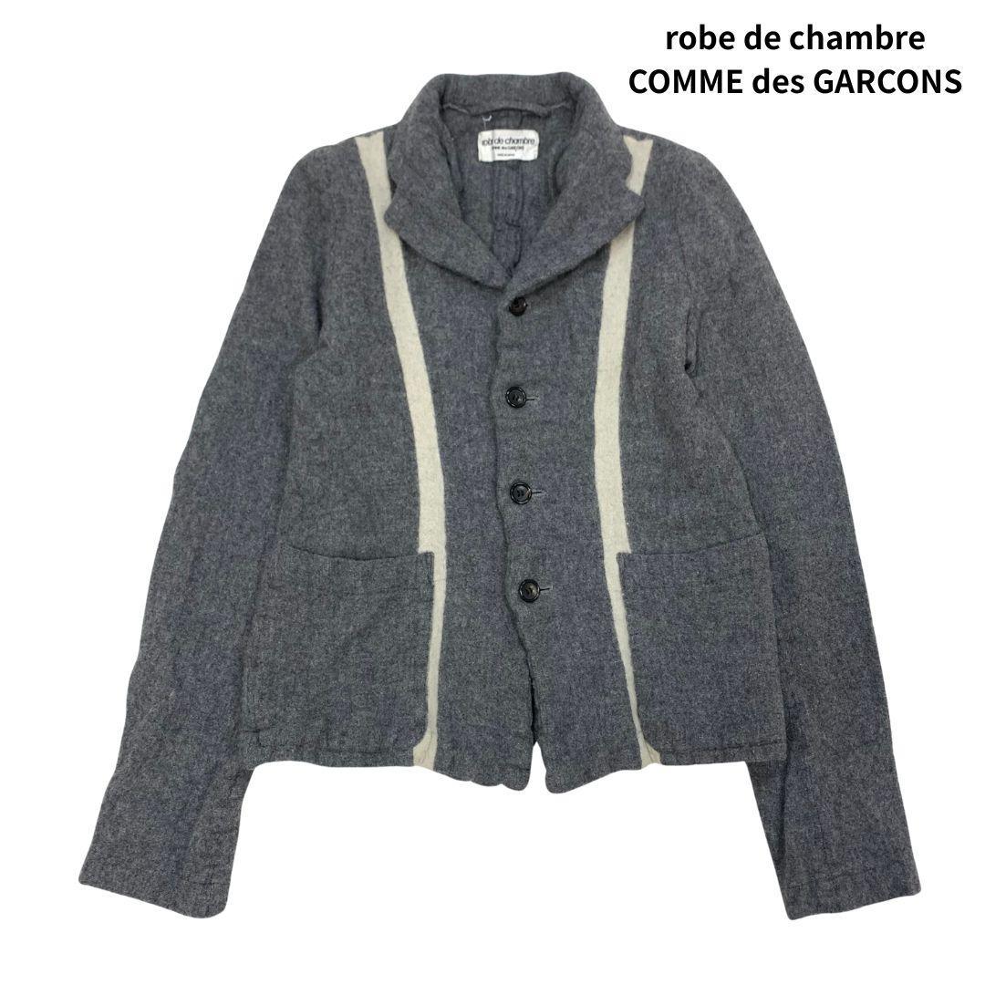 n*.様 90s ローブドシャンブル コムデギャルソン ウール 縮絨 切替 ジャ
