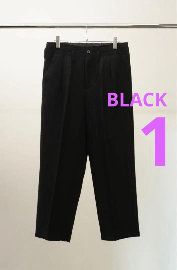 パンツ ANCELLM 25AW SHRINK WOOL WIDE SLACKS