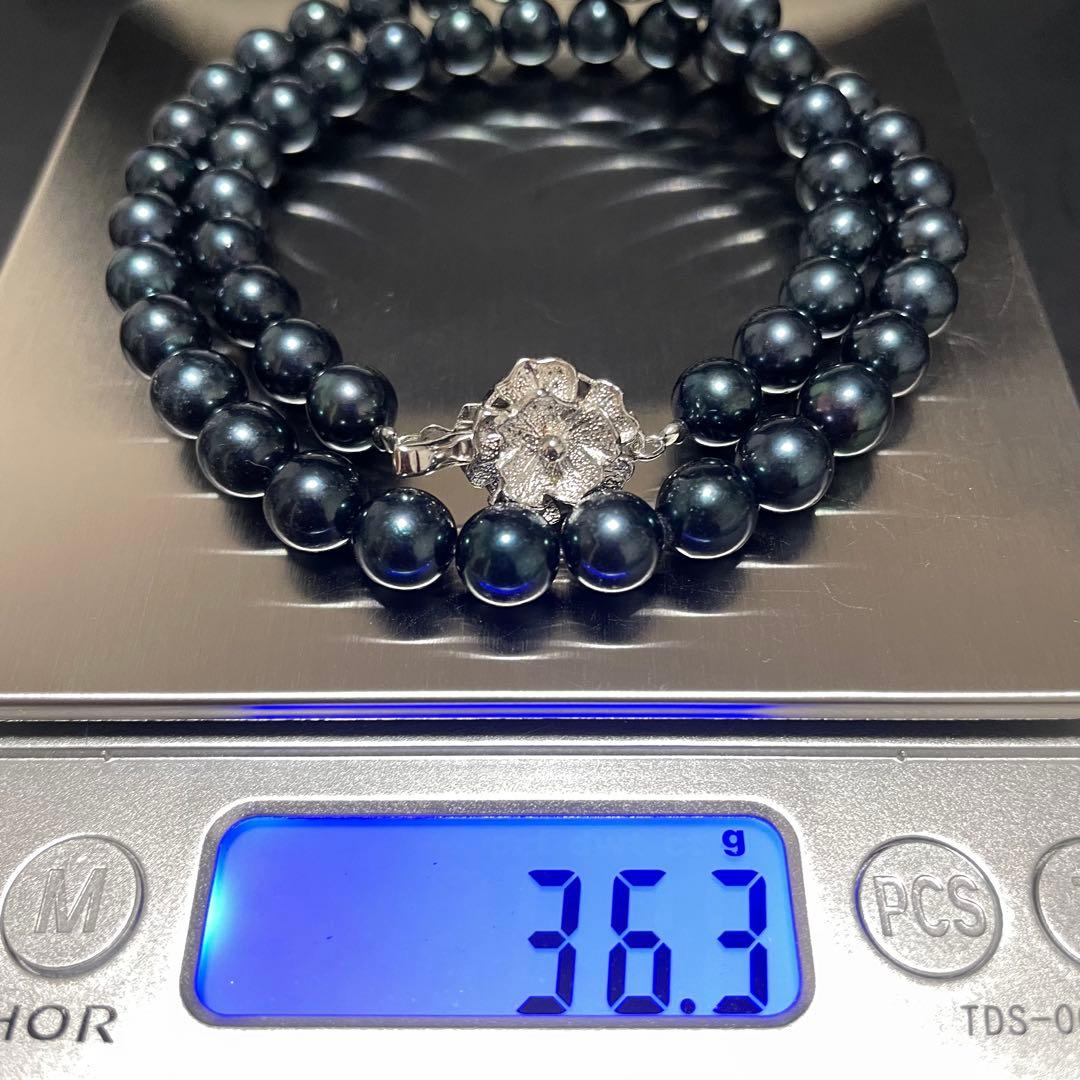 専用 【美品✨大珠】アコヤ真珠 ネックレス 7.5-8.0 濃紺 あこやパール