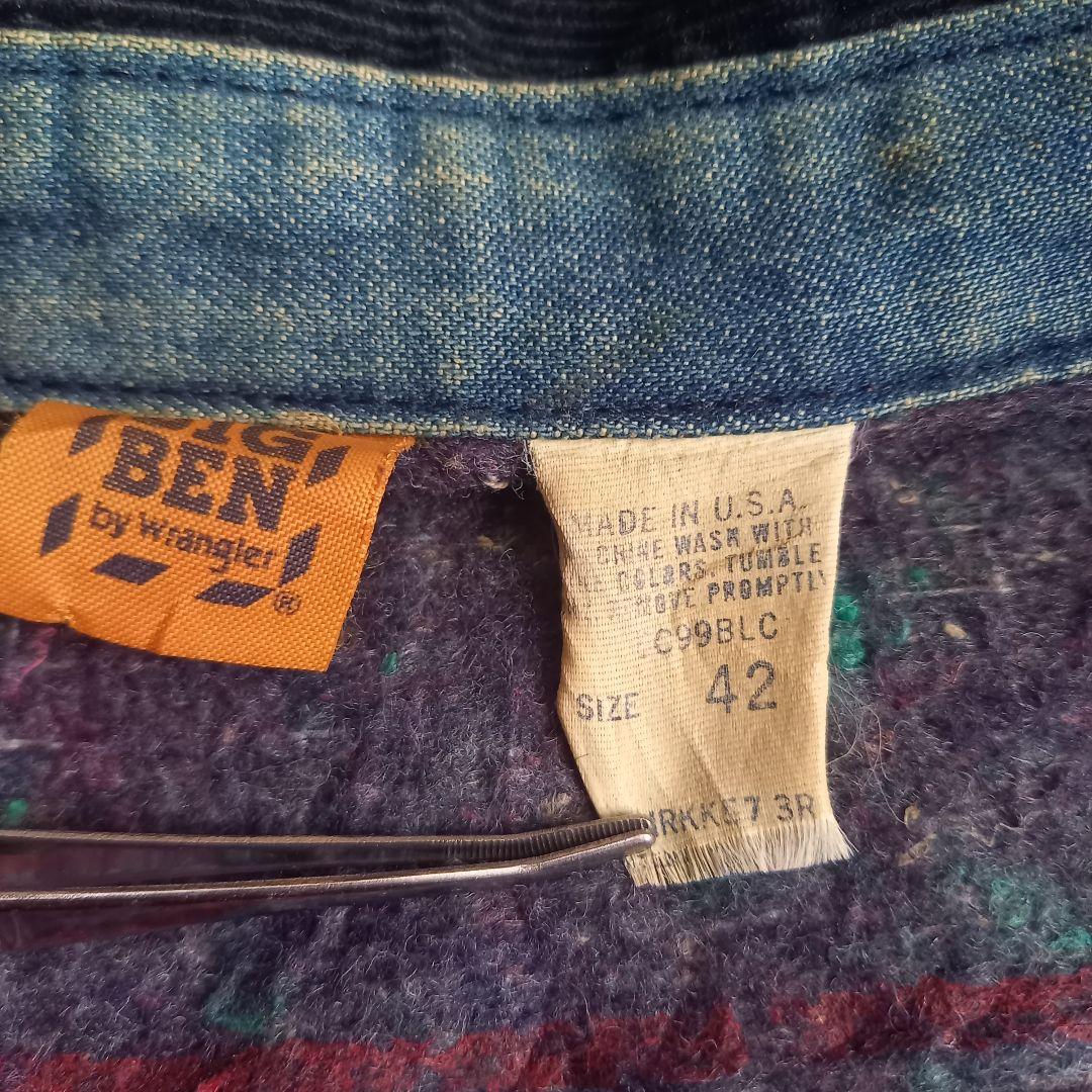 USA製 80s BIGBEN デニム カバーオール 裏ブランケット 42